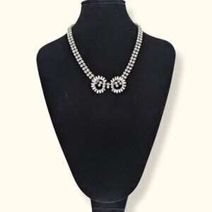 Vintage Rhinestone Circle Accent Necklace
